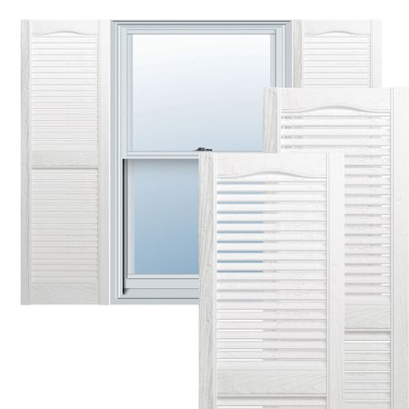 Builders Edge, TailorMade Cathedral Top Center Mullion, Open Louver Shutters, BEL1120049117